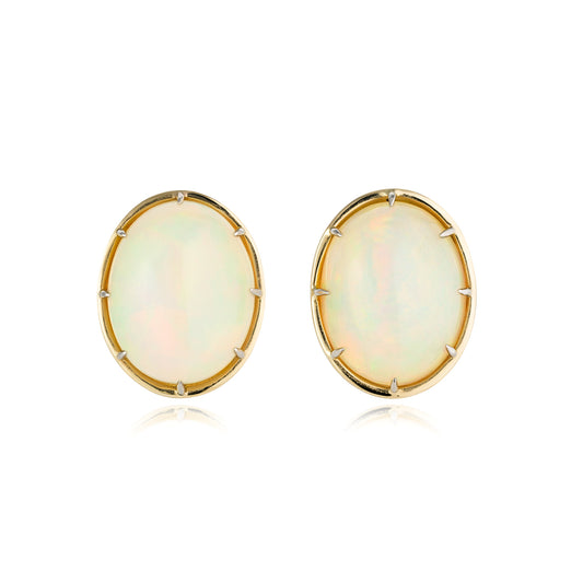 OPAL 8-PRONG STUD EARRINGS