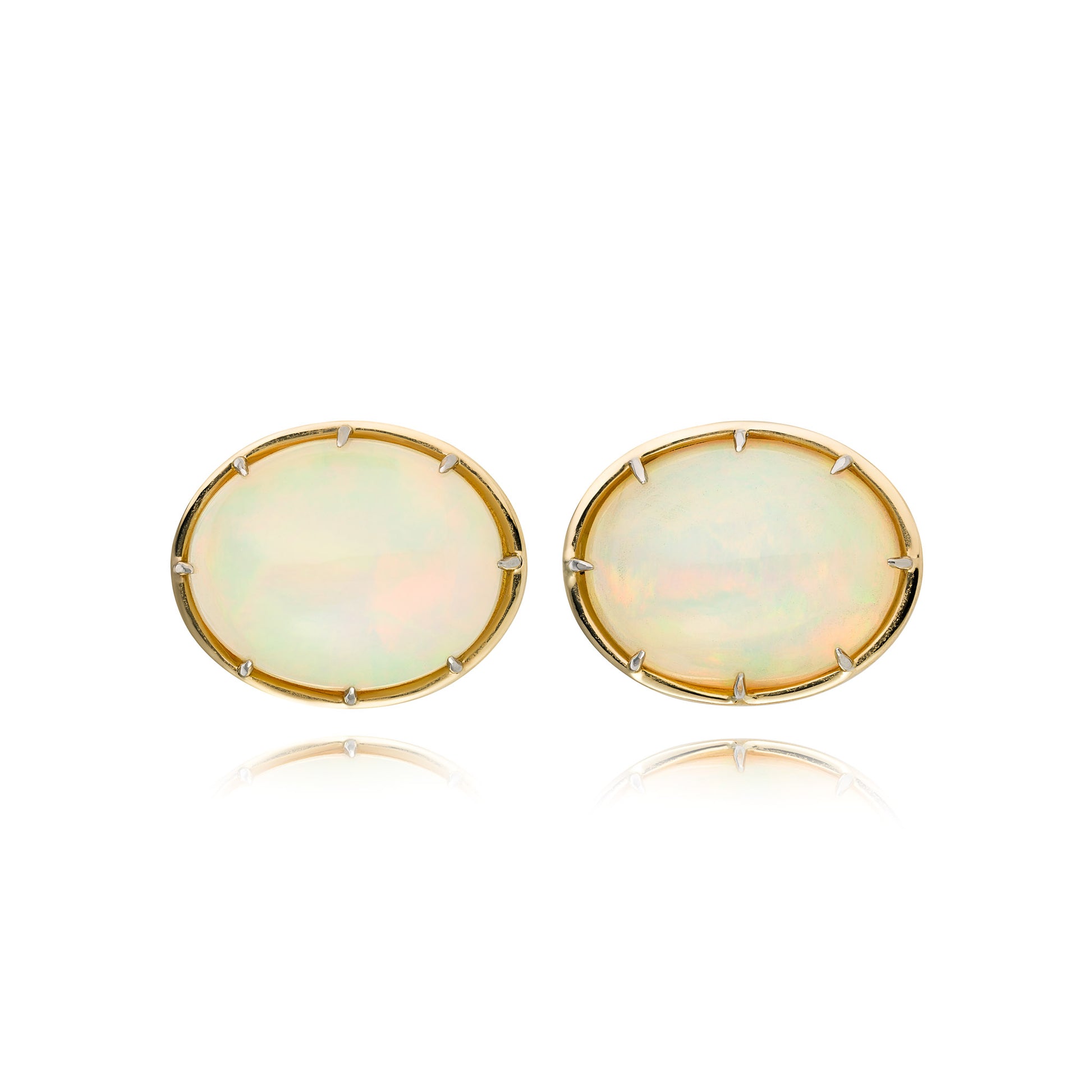 OPAL 8-PRONG STUD EARRINGS