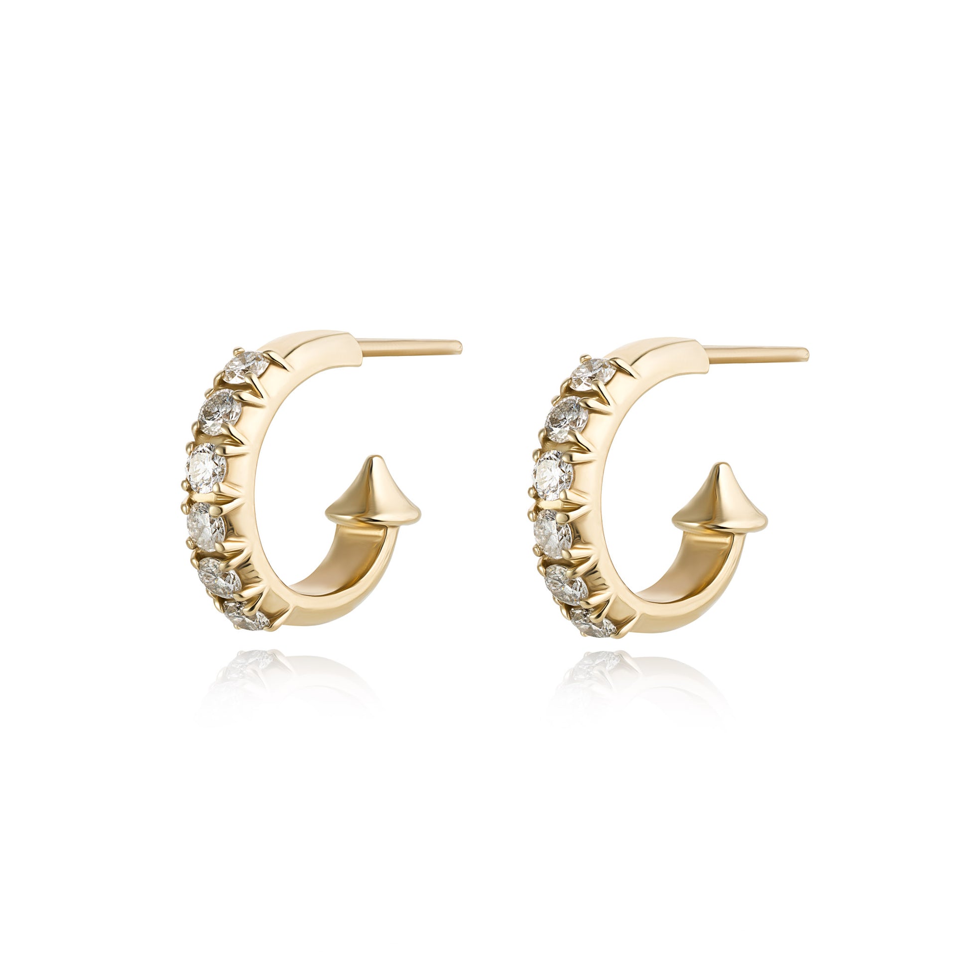 GEORGIAN HOOP EARRINGS - DIAMOND
