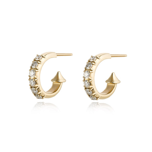 GEORGIAN HOOP EARRINGS - DIAMOND