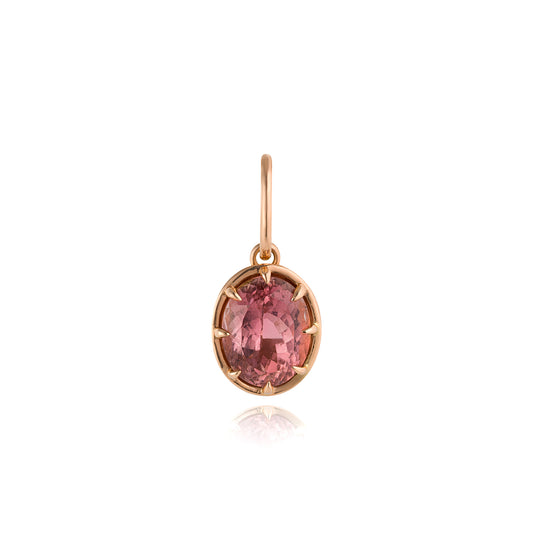 LARGE 8-PRONG CHARM - PINK TOURMALINE