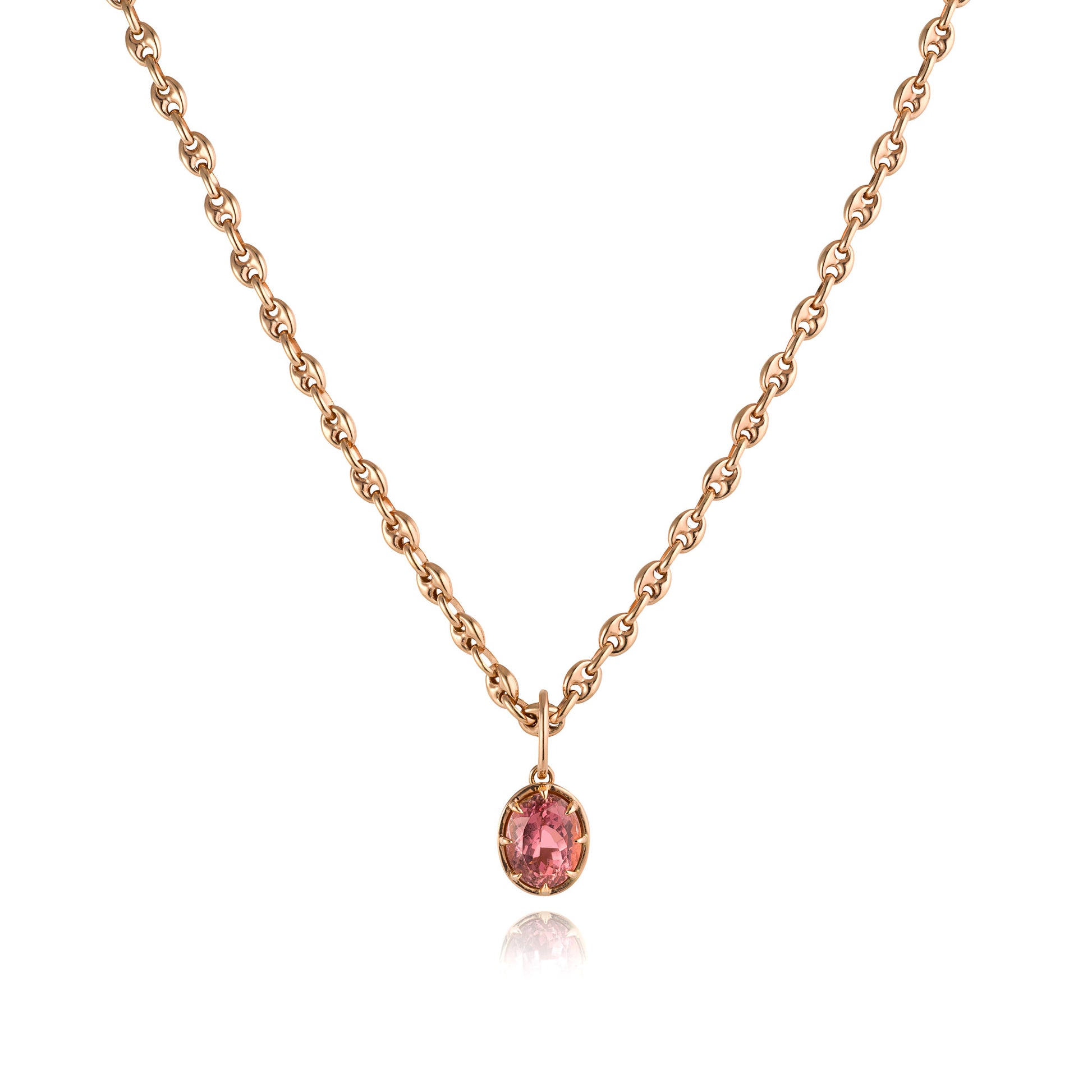LARGE 8-PRONG CHARM - PINK TOURMALINE