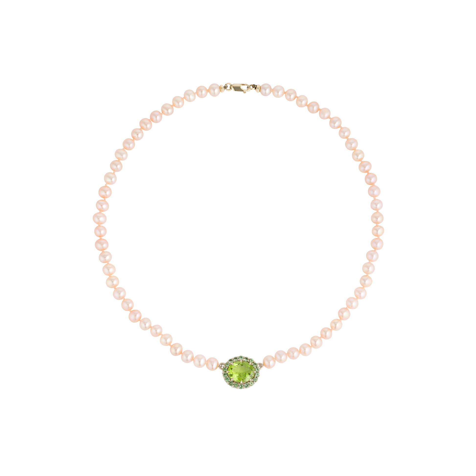HALO NECKLACE - PERIDOT & TOURMALINE